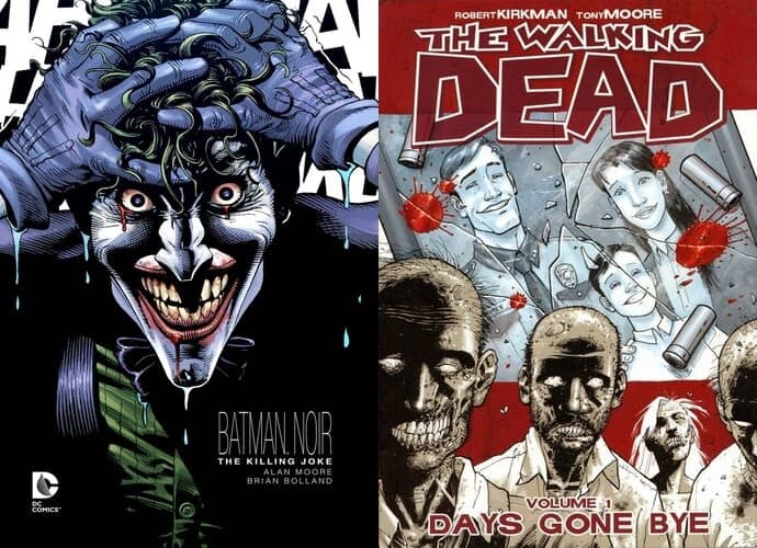 Reading Comics The Walking Dead & The Joker