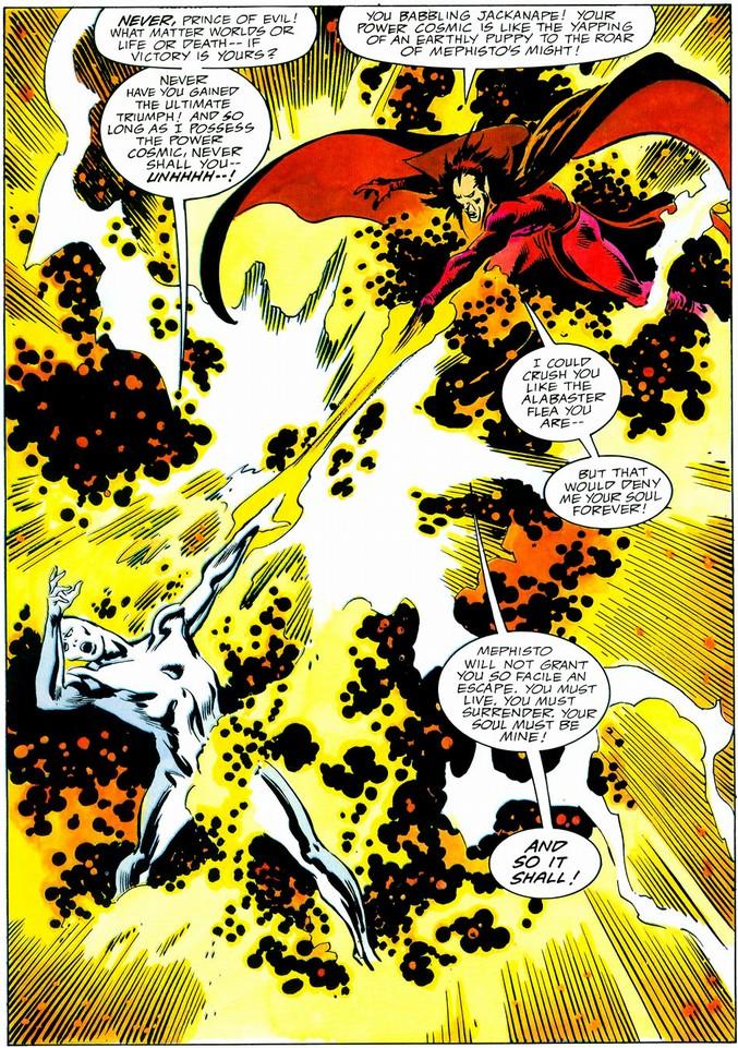 Classic comic book splash panel demonstrating full-page dramatic storytelling