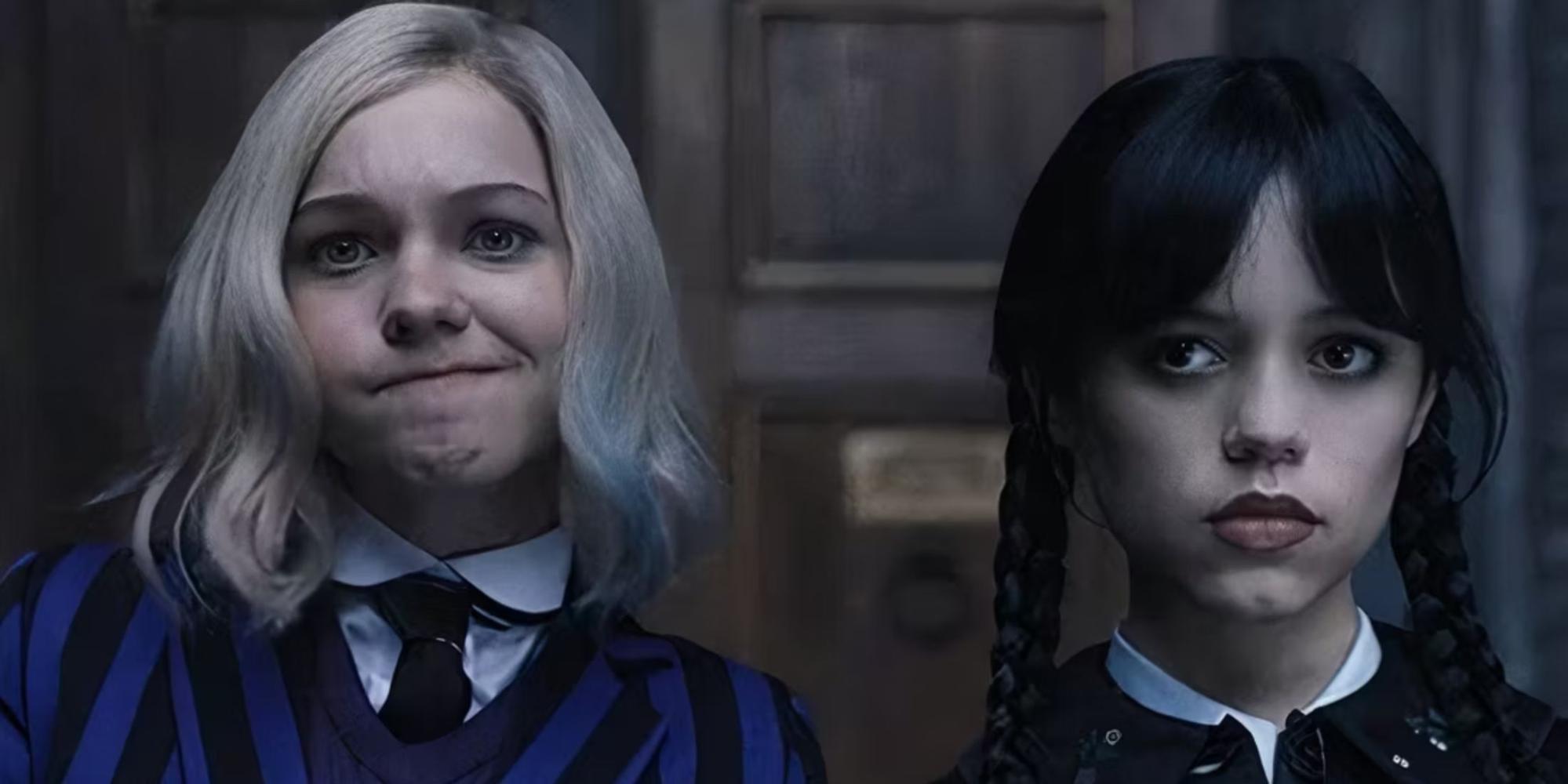 Jenna Ortega and Emma Myers in Wednesday Season 2