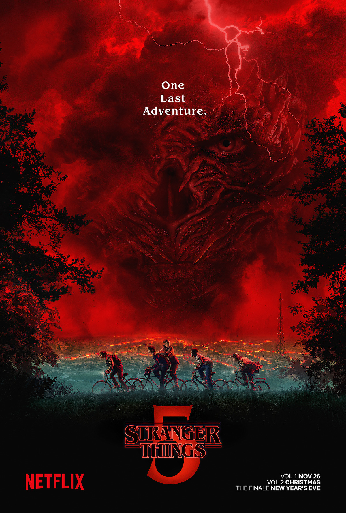 Official Netflix Season 5 poster with "One Last Adventure" tagline