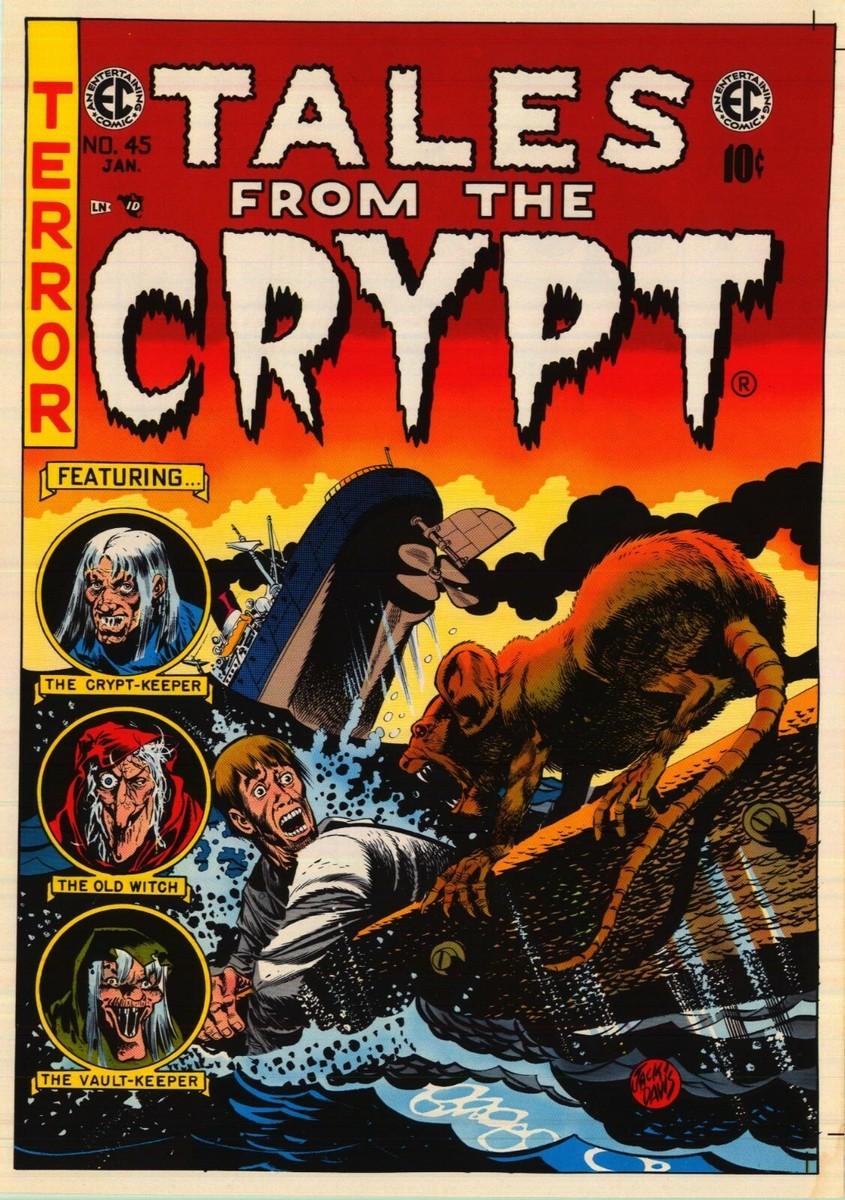 Tales from the Crypt #45 showcases the iconic horror comic art style that defined EC Comics in the 1950s.