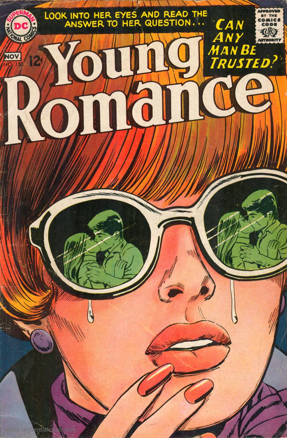 Young Romance #150 represents the romance comics genre that dominated newsstands in the late 1940s and 1950s.