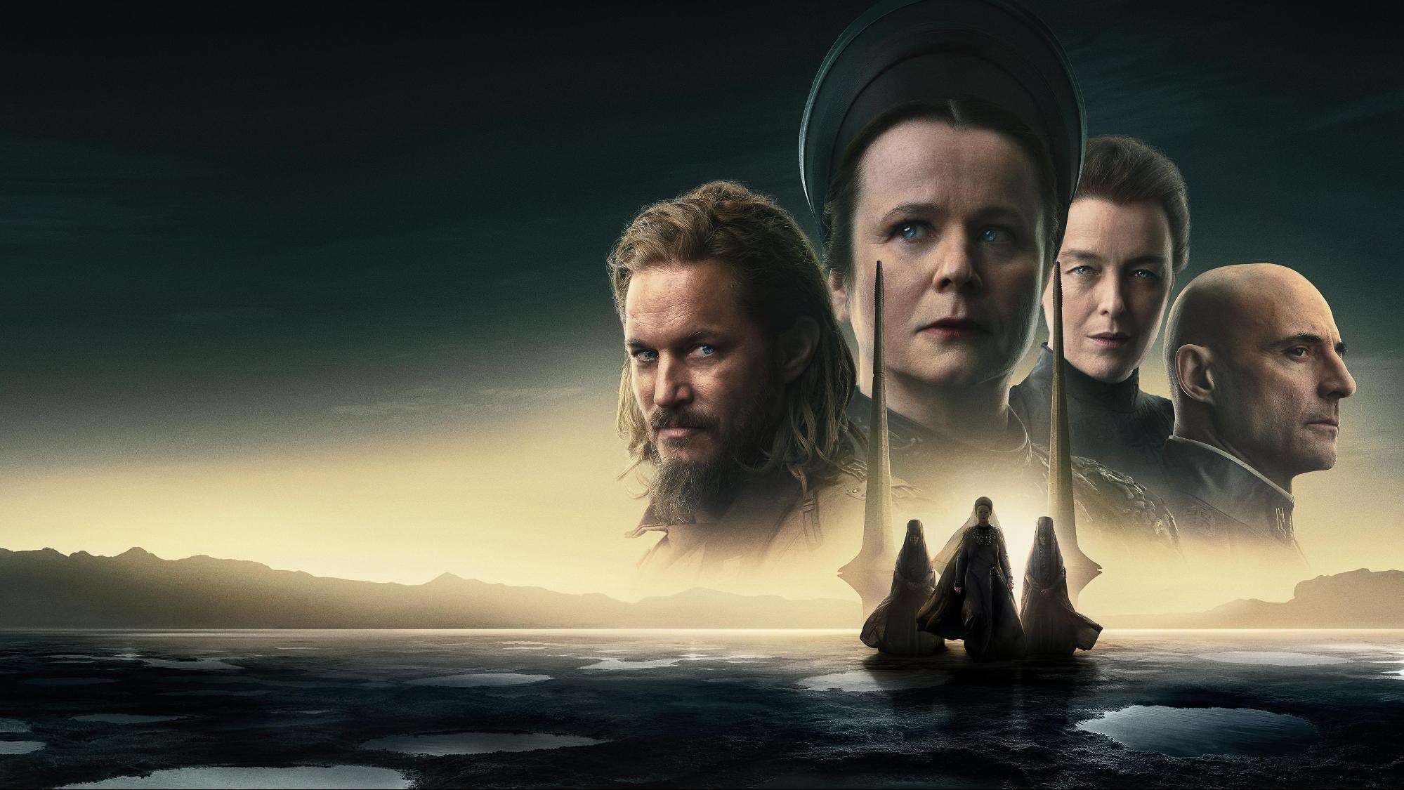 Emily Watson and the cast of Dune: Prophecy in an official HBO promotional image.