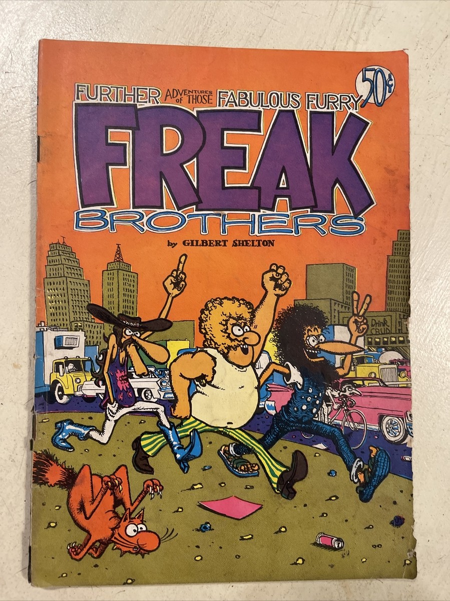 Gilbert Shelton's "The Fabulous Furry Freak Brothers" became one of the most popular underground comix series, following three hippie characters in their quest for drugs and adventures.