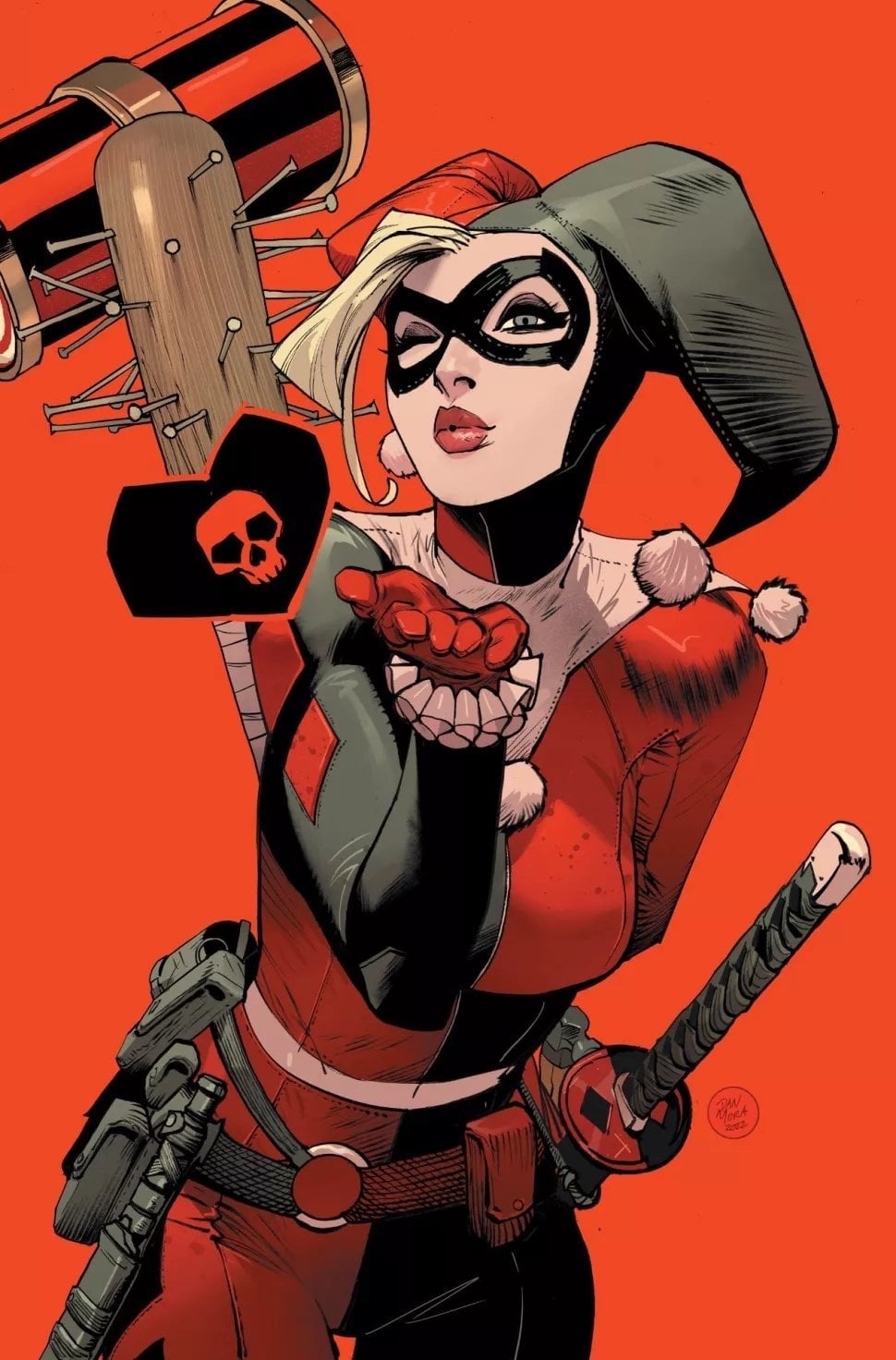 Harley Quinn comic book variant cover art by Dan Mora