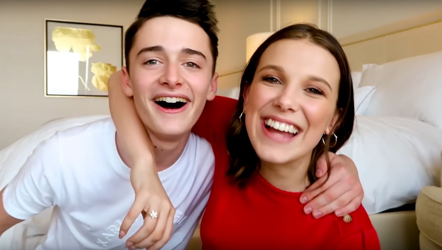 Noah Schnapp and Millie Bobby Brown