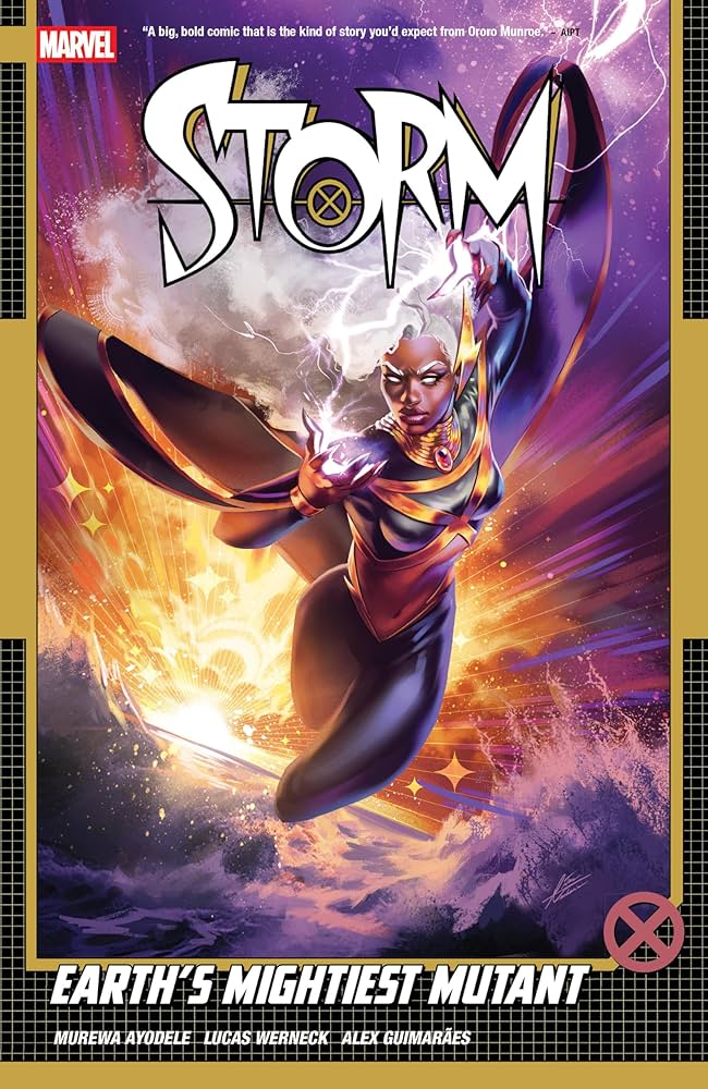 Storm, the weather-controlling Omega-level mutant and leader of the X-Men, stands ready for battle.