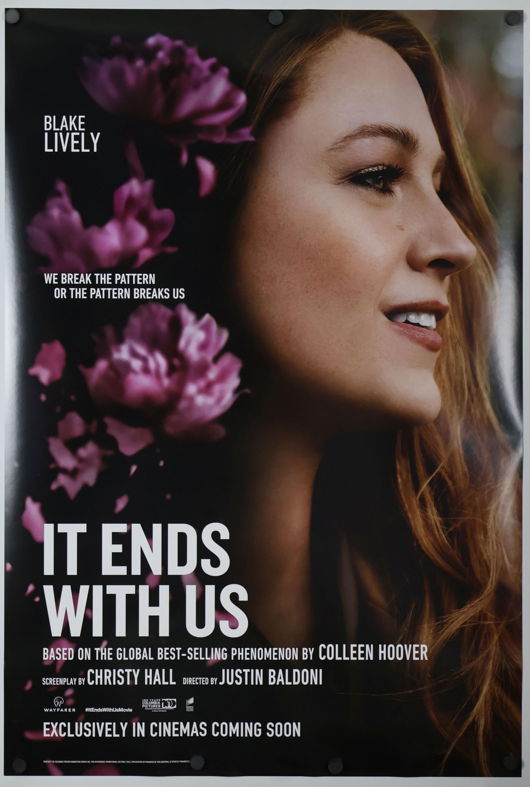 The official theatrical poster for the film It Ends With Us