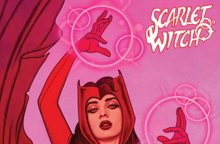 Scarlet Witch unleashing her chaos magic, a potent mix of telekinesis and reality-warping power.