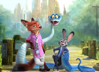 Zootopia 2 Box Office Smashes Records With Mind-Blowing $556M Global Debut Zootopia 2 characters Judy Hopps Nick Wilde and Gary the snake in an official movie still