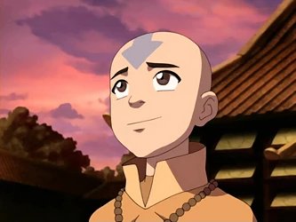 Aang smiling in Avatar: The Last Airbender