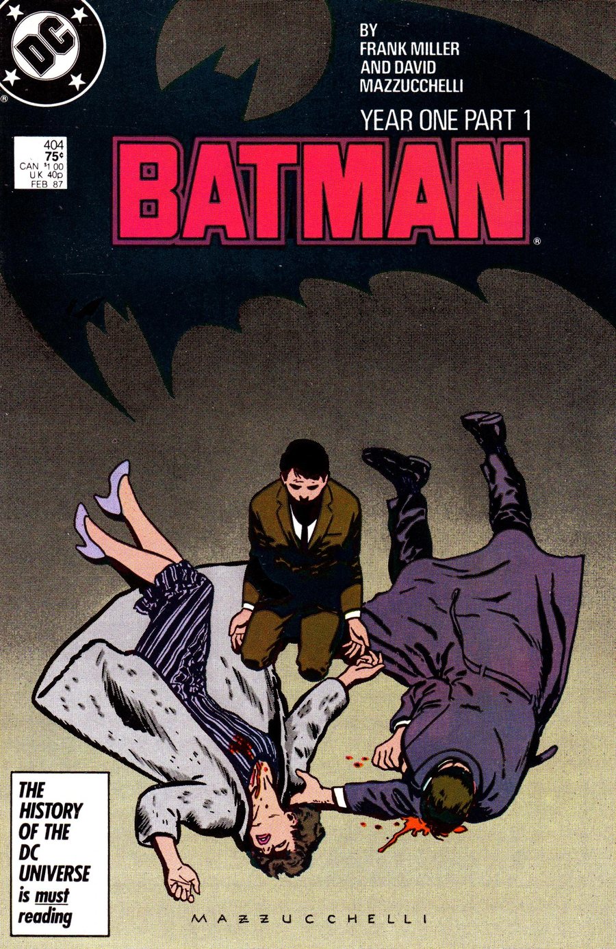 Cover of Batman #404, the first chapter of Year One