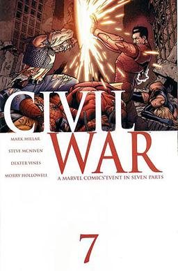Cover art for Civil War, one of the best Marvel comics of all time