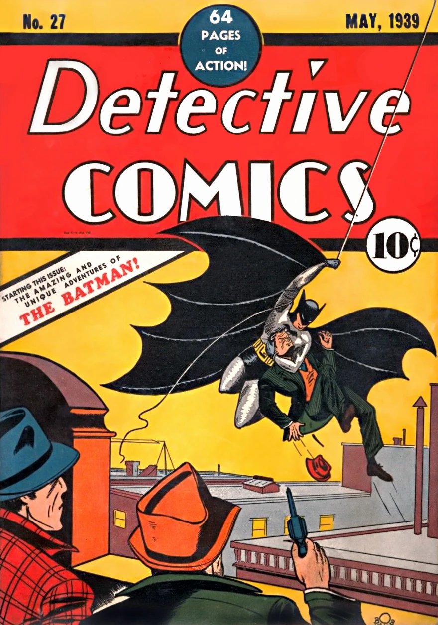 Cover of Detective Comics #27, the first appearance of Batman