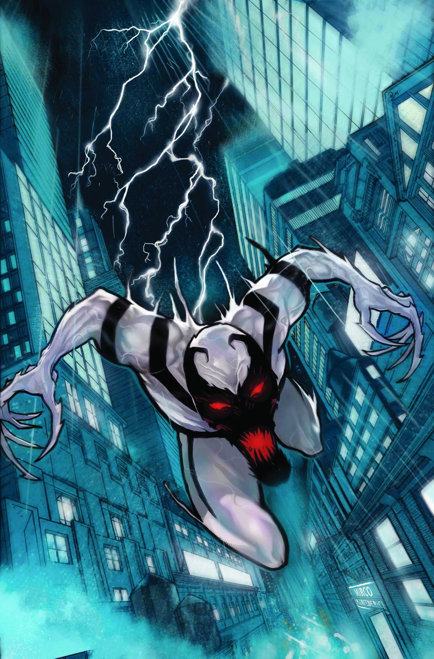 Anti-Venom, formed when the Venom symbiote fused with Eddie Brock's cancer-curing Anti-Bodies