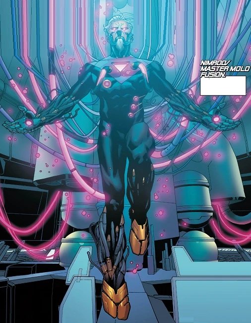 Bastion, a techno-organic humanoid figure, Marvel Comics art