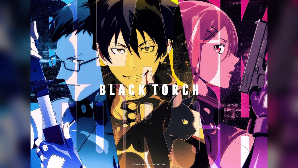 Black Torch anime key visual featuring Jiro Azuma and the main cast