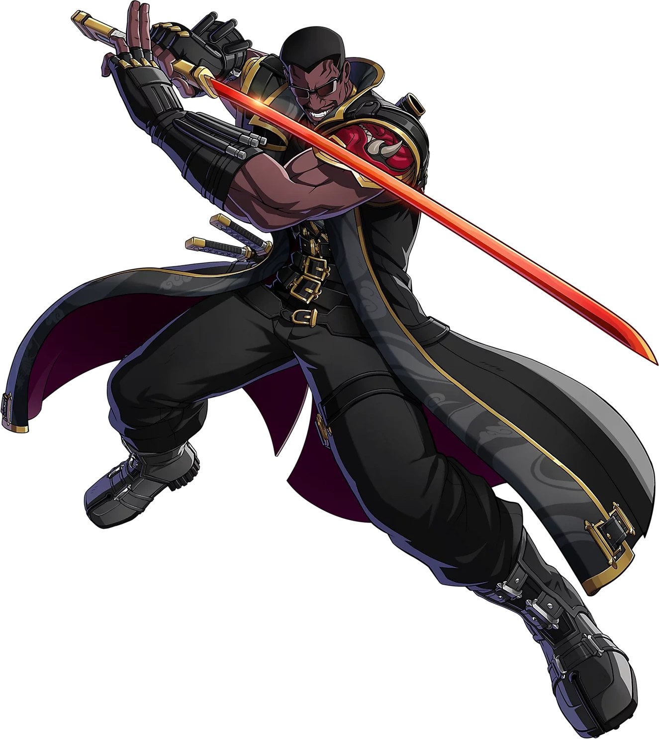 Blade drawing his blade in Marvel Tokon: Fighting Souls