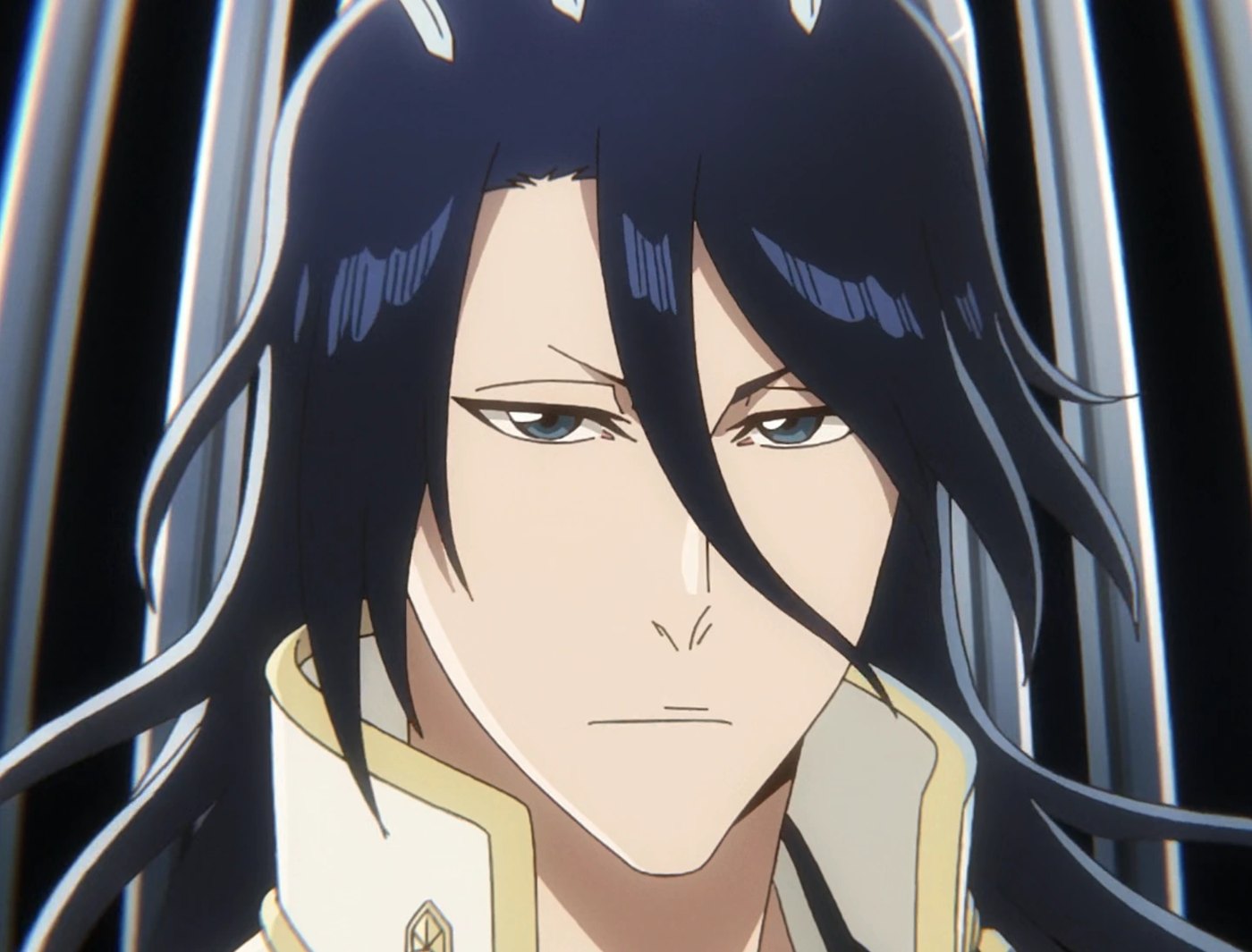 Byakuya Kuchiki, captain of the 6th Division, wearing his kenseikan