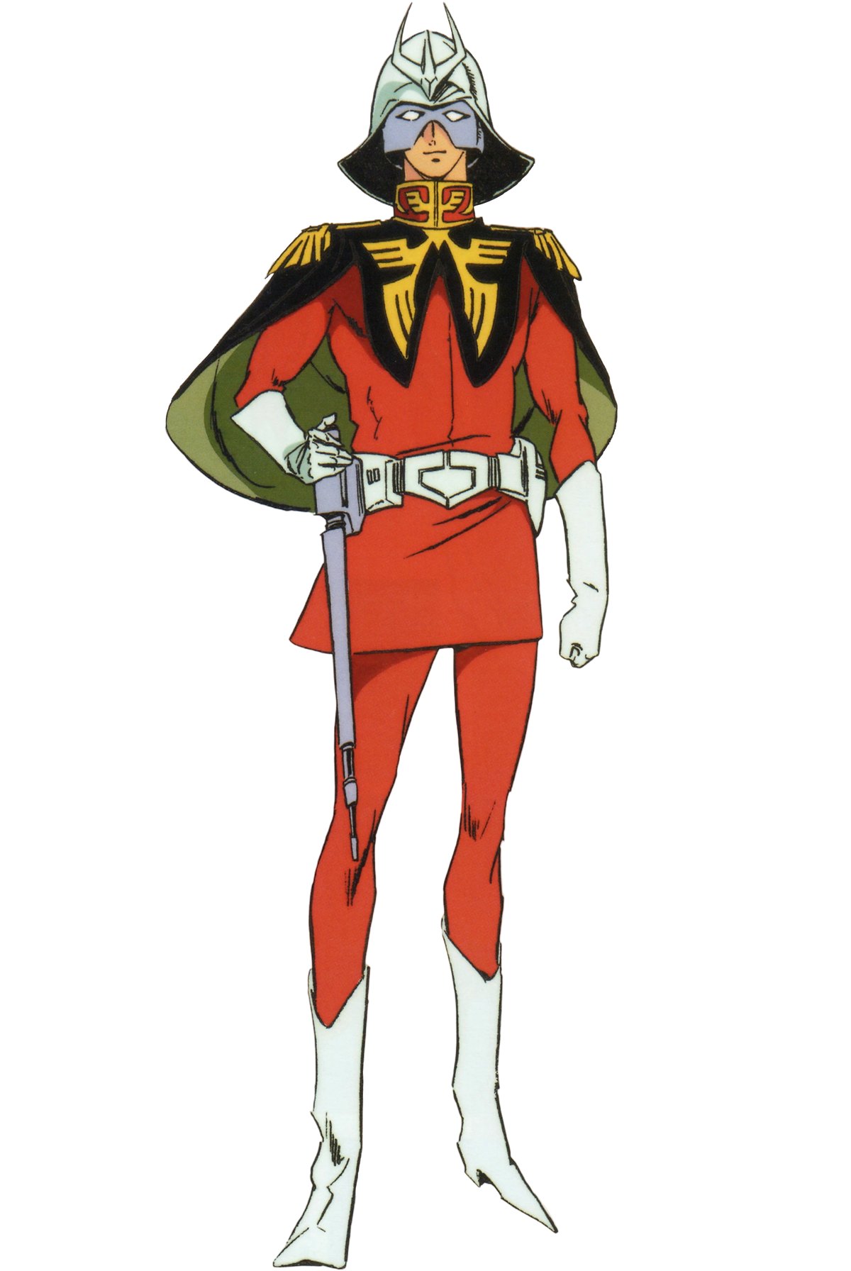 Char Aznable in his red pilot suit