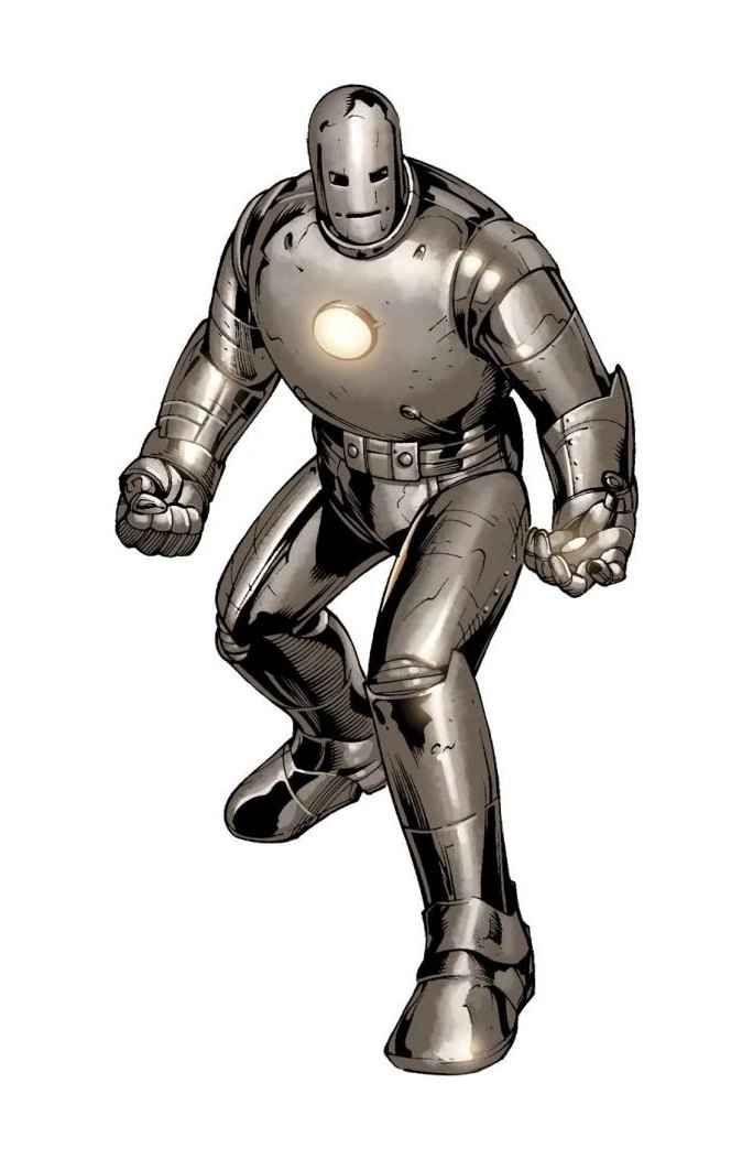 The classic Iron Man Model 1 armor from Marvel Comics
