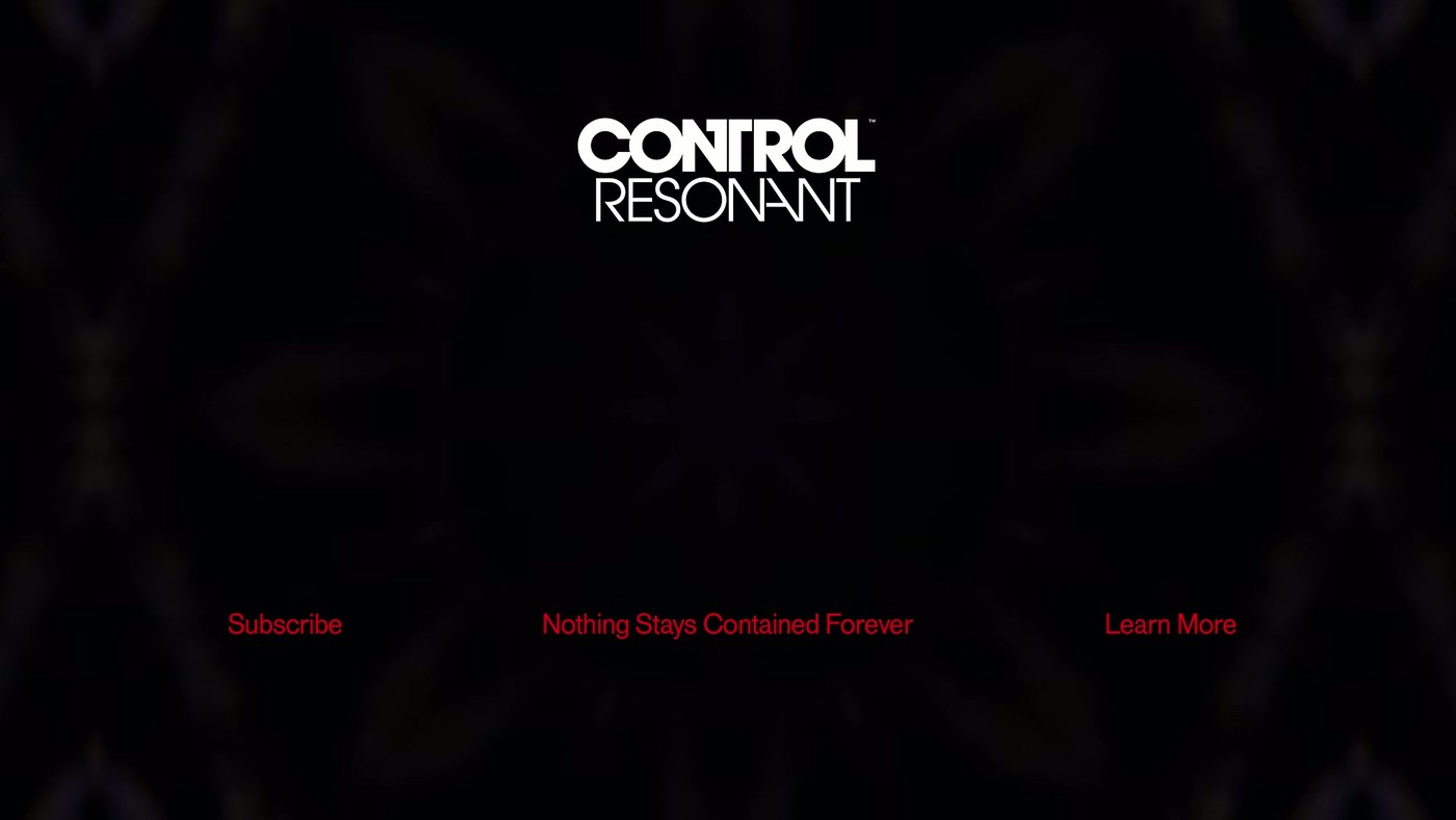 The Control Resonant logo with the tagline Nothing Stays Contained Forever