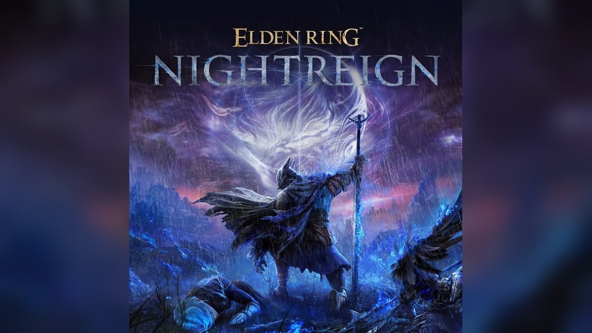 Elden Ring Nightreign official key art showing a Nightfarer holding a torch aloft in the rain