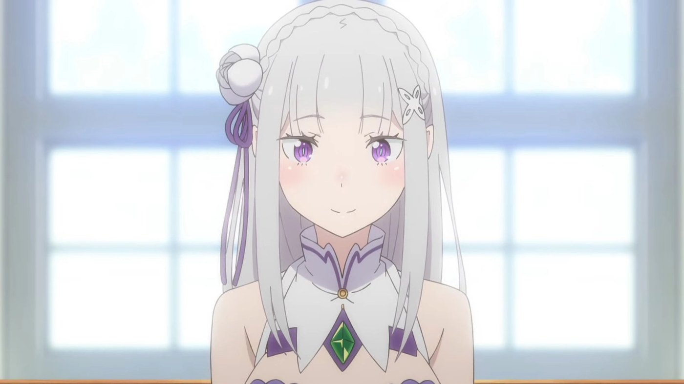 Emilia, the half-elf royal candidate of Re:Zero