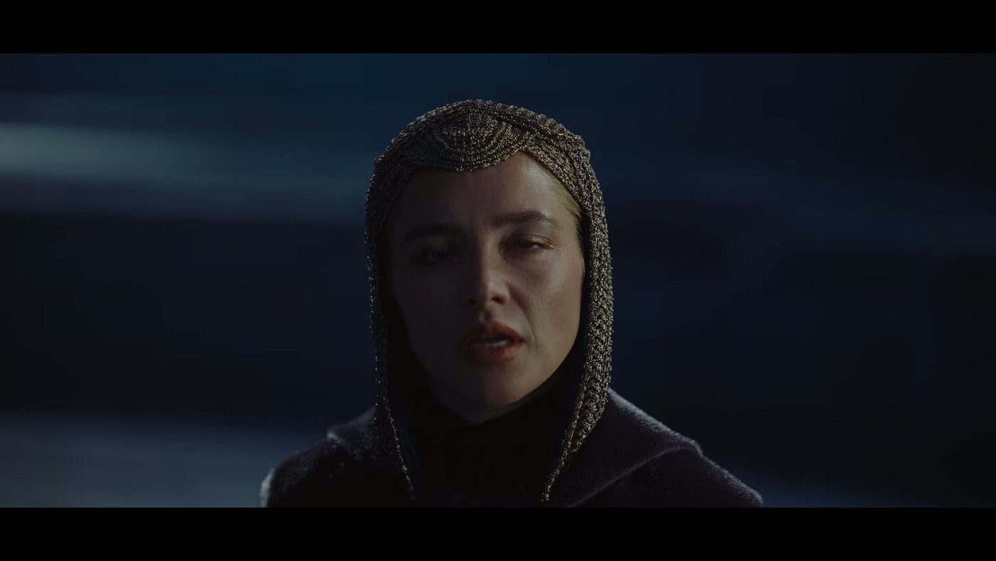 Florence Pugh as Princess Irulan in the Dune: Part Three trailer