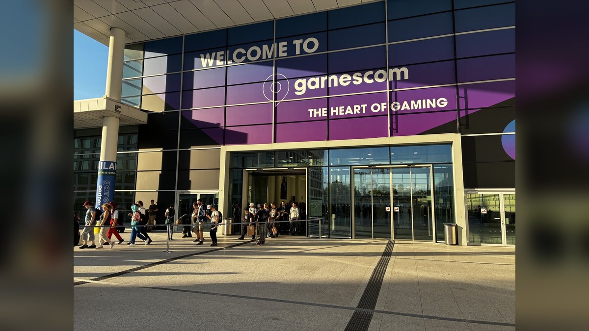Gamescom main entrance in Cologne, Germany