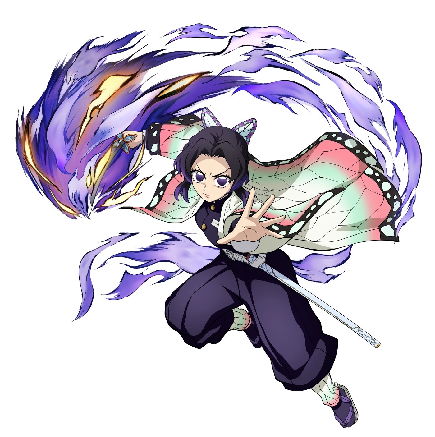 Shinobu Kocho in her Infinity Castle arc design from Hinokami Chronicles 2