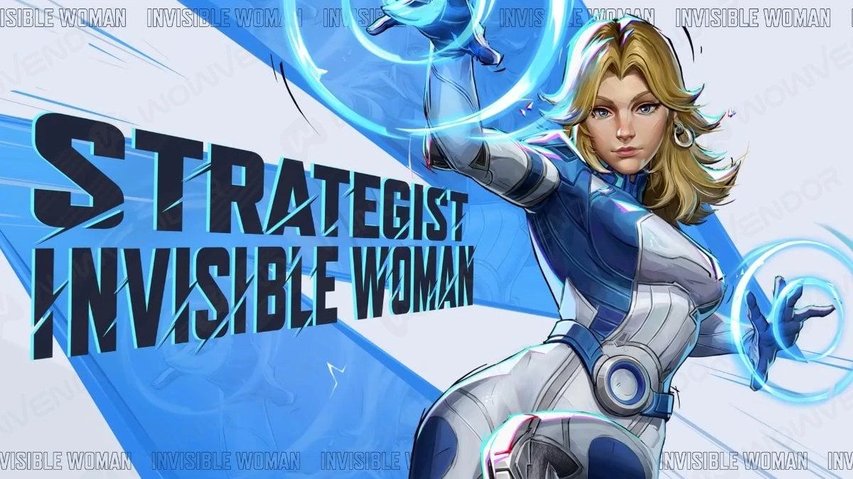 Invisible Woman Strategist hero reveal card in Marvel Rivals