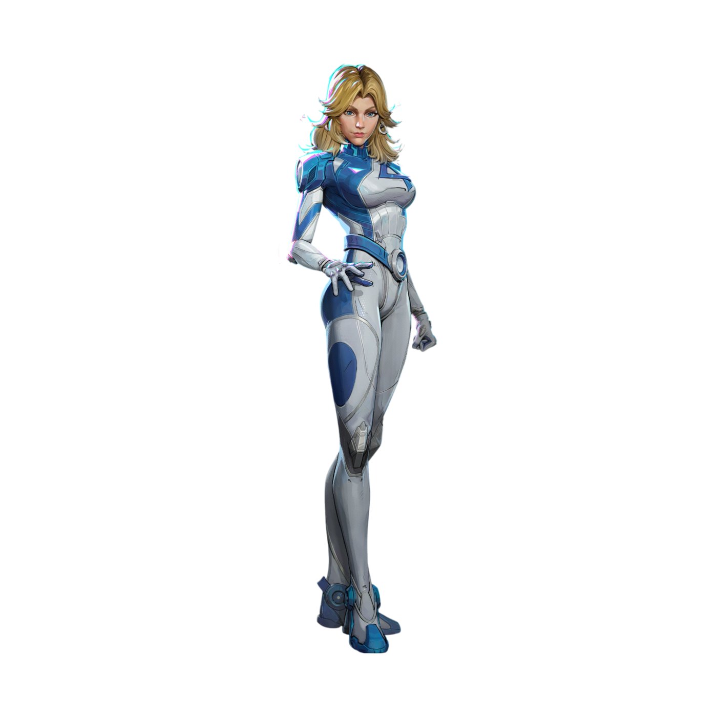 Full body render of Invisible Woman in her Marvel Rivals suit