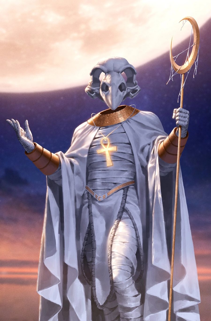 Khonshu, the Egyptian moon god who resurrected Marc Spector