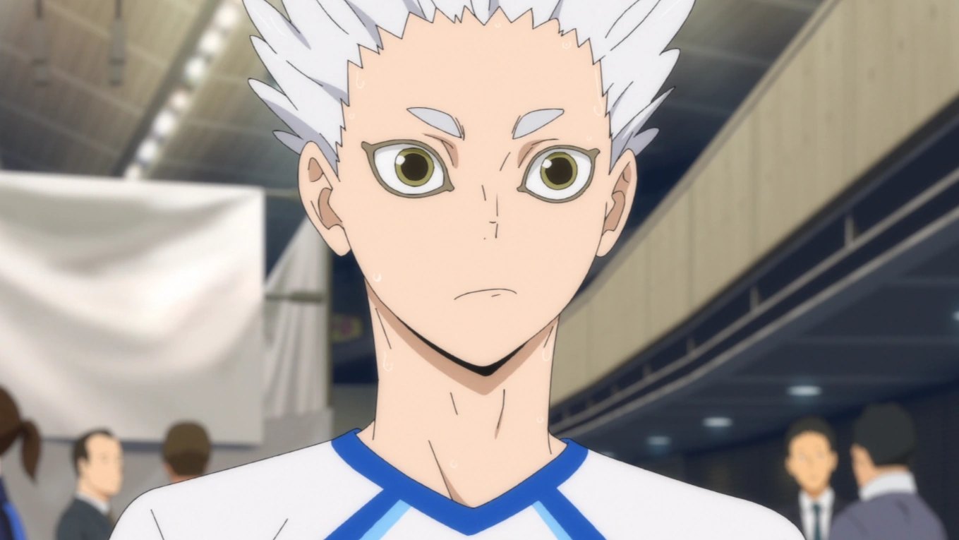 Korai Hoshiumi of Kamomedai High in the Haikyu!! anime