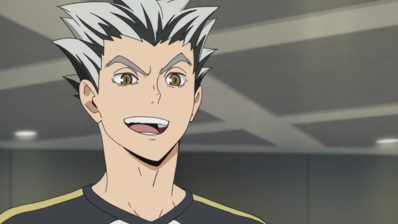 Kotaro Bokuto of Fukurodani Academy in the Haikyu!! anime