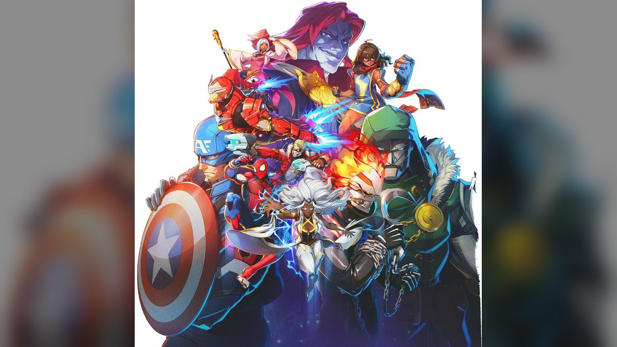 The full Marvel Tokon Fighting Souls launch roster key art