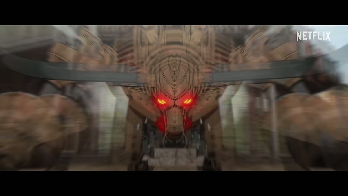 A mechanical bull charging down the street in the Bass X Machina teaser