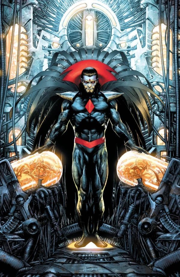 Mister Sinister in his red and black costume, Marvel Comics art