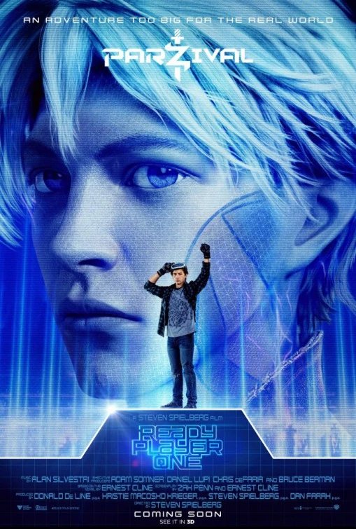 Parzival character poster from Ready Player One showing Wade Watts and his OASIS avatar