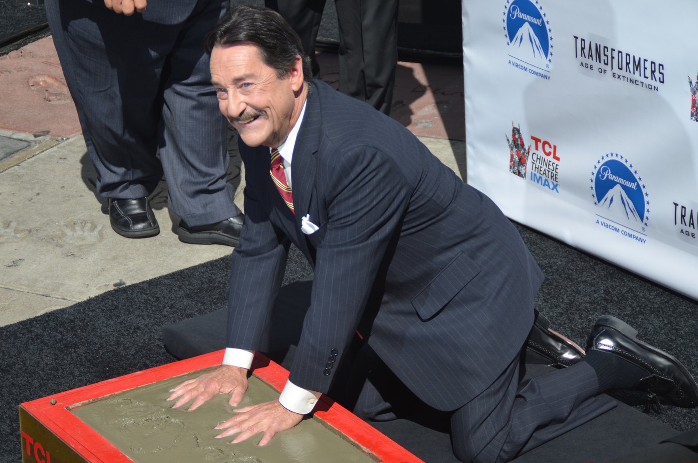 Peter Cullen at a Transformers handprint ceremony