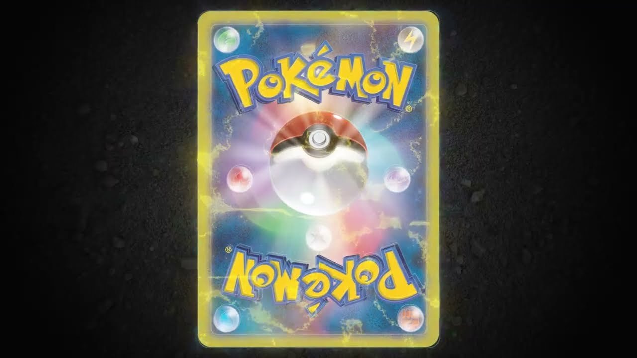 A Pokemon trading card shown in close-up during the Wild Card teaser