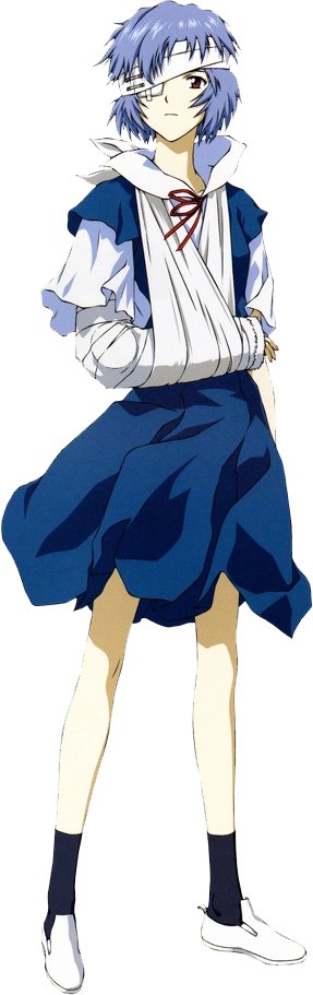 Rei Ayanami in her school uniform