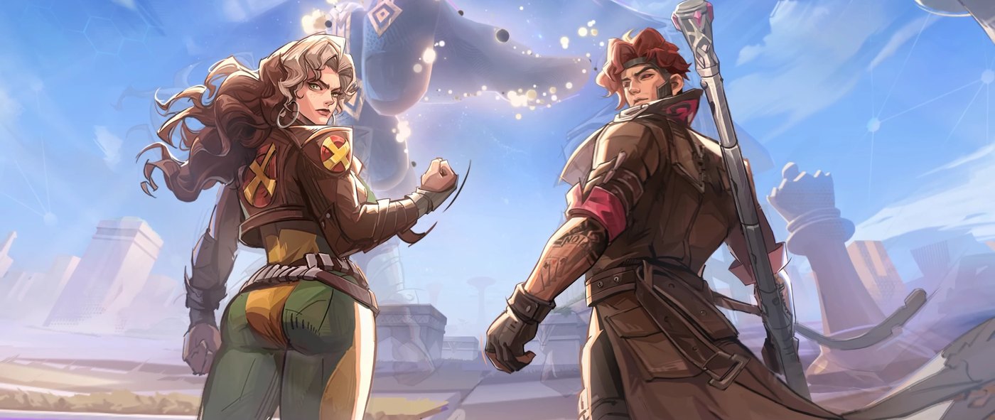 Rogue and Gambit standing together in a Marvel Rivals season trailer