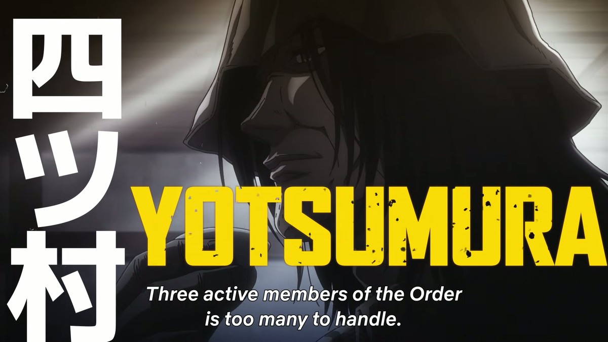 The third name card at 0:23.8. Frame from the official character trailer. &copy; Netflix / TMS Entertainment.