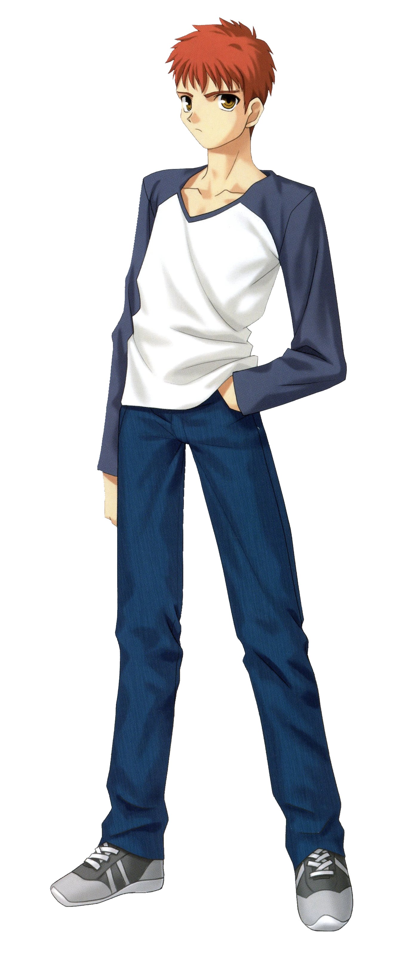 Shirou Emiya, red-haired protagonist of Fate/stay night