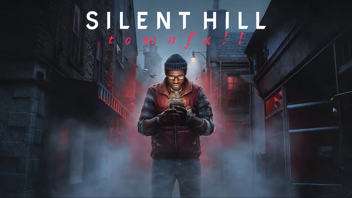 Silent Hill: Townfall key art showing protagonist Simon Ordell walking through a fog-covered Scottish street