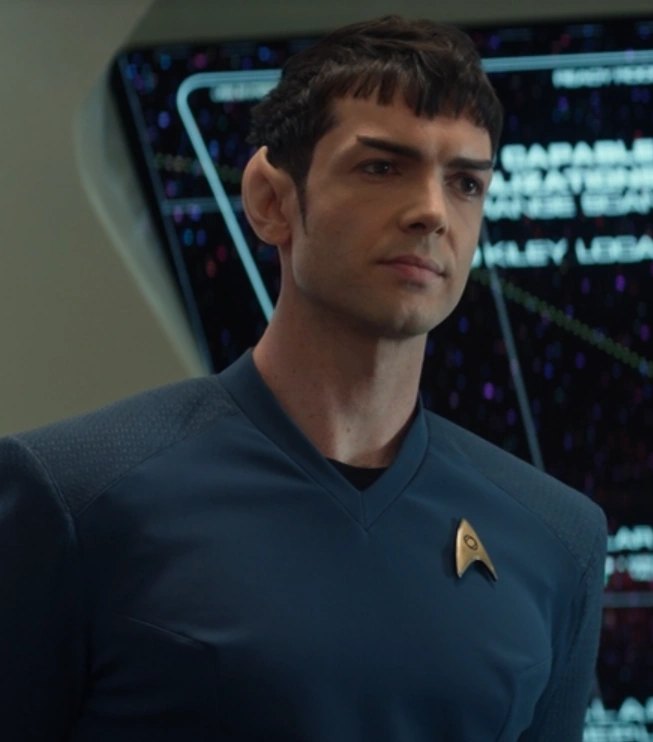 Spock aboard the Enterprise in Star Trek: Strange New Worlds