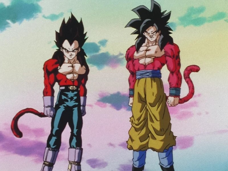 Super Saiyan 4 Vegeta and Super Saiyan 4 Goku from Dragon Ball GT