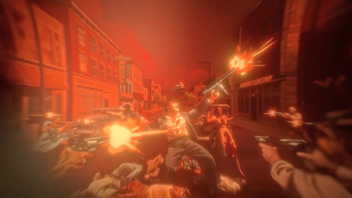 Depiction of the Bradley Gang massacre on a Derry street
